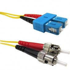 Weltron ST/SC Single Mode 9/125M Yellow Fiber Patch Cables - 26.25 ft Fiber Optic Network Cable for Network Device - First End: 2 x - Second End: 2 x - Patch Cable - Yellow 90-1001-8M