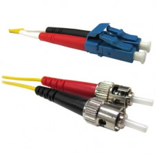 Weltron 5m LC/ST Single Mode 9/125M Yellow Fiber Patch Cable - 16.40 ft Fiber Optic Network Cable for Network Device - First End: 2 x LC Male Network - Second End: 2 x ST Male Network - Patch Cable - Yellow 90-1501-5M