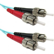 Weltron ST/ST Multi-Mode 50/125M Aqua Fiber Patch Cable - 1M - 3.28 ft Fiber Optic Network Cable for Network Device - First End: 2 x ST Male Network - Second End: 2 x ST Male Network - 1.25 GB/s - 50/125 &micro;m - Aqua 90-2100-1M