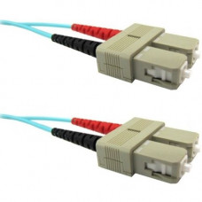 Weltron SC/SC Multi-Mode 50/125M Aqua Fiber Patch Cable - 1M - 3.28 ft Fiber Optic Network Cable for Network Device - First End: 2 x SC Male Network - Second End: 2 x SC Male Network - 1.25 GB/s - 50/125 &micro;m - Aqua 90-2102-1M