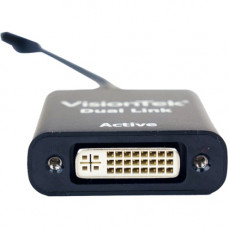 VisionTek Mini DisplayPort to Dual Link DVI-D Active Adapter (M/F) - DVI/Mini DisplayPort Video Cable for Monitor, Video Device - Mini DisplayPort Digital Audio/Video - DVI-D (Dual-Link) Digital Video - Black 900640
