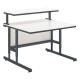 Da-Lite Height Adjustable Computer Workstations (PCT) - Square Top - 31.50" Table Top Width x 31.50" Table Top Depth x 0.63" Table Top Thickness - 34.50" Height 90089