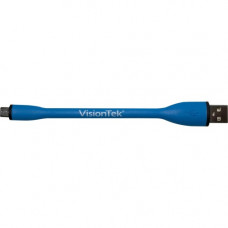 VisionTek Micro USB to USB Flex Cable-Blue -901101 - Micro-USB/USB Data Transfer Cable - Male Micro USB - Male USB - Blue 901101