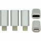 VisionTek USB C to Lightning Silver - 3-Pack - 3 Pack - 1 x Type C Female USB - 1 x Lightning Male Proprietary Connector - Silver 901270