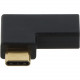 VisionTek USB-C Right Angle Adapter - 1 x Type C Male Thunderbolt 3 - 1 x Type C Female Thunderbolt 3 - 3840 x 2160 Supported - Black 901430