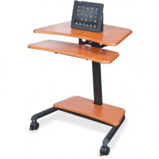 Mooreco Balt Up-Rite Workstation Height Adjustable Sit/Stand Desk - 27" Table Top Width x 17.50" Table Top Depth x 0.75" Table Top Thickness - Assembly Required - Polyvinyl Chloride (PVC), Steel - TAA Compliance 90459