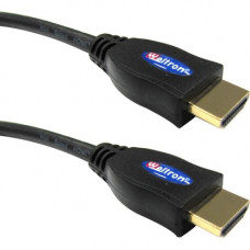 Weltron Hi-Speed HDMI Cable with Ethernet - 1M - 3.28 ft HDMI A/V Cable for Projector, TV - First End: 1 x HDMI Male Digital Audio/Video - Second End: 1 x HDMI Male Digital Audio/Video - Shielding - Black 91-804-1M