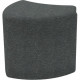 MooreCo Economy Shapes Upholstered Stool - Foam Neutral Gray, Fabric Seat - Hardwood, Plywood Frame - 19.3" Width x 18.5" Depth x 16" Height 910-001