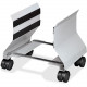 Fellowes Premium CPU Stand - 50 lb Load Capacity - 9.5" Height x 8" Width x 9" Depth - Steel - Platinum - TAA Compliance 91781