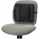 Fellowes Standard Backrest - Black - Adjustable Strap, Ergonomic, Soft Brushed Cover, Cushioned - 13" x 4" x 12" - Black 91905