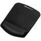 Fellowes PlushTouch&trade; Mouse Pad Wrist Rest with Microban&reg; - Black - 1" x 7.3" x 9.4" Dimension - Black - Polyurethane, Foam - Wear Resistant, Tear Resistant, Skid Proof 9252001