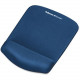 Fellowes PlushTouch&trade; Mouse Pad Wrist Rest with Microban&reg; - Blue - 1" x 7.3" x 9.4" Dimension - Blue - Polyurethane - Tear Resistant, Wear Resistant, Skid Proof 9287301