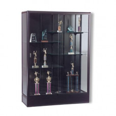 Mooreco Balt Elite Freestanding Display Case - 48" x 18" x 66" - 5 x Shelf(ves) - Security Lock, Adjustable Shelf - Black - Glass, Aluminum 93R8414
