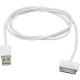 Monoprice 3ft SlimFit USB Sync Cable for all 30-pin iPad, iPhone, and iPod - White - 3 ft Proprietary/USB Data Transfer Cable for iPad, iPod, iPhone, PC - First End: 1 x Male Proprietary Connector - Second End: 1 x Type A Male USB - MFI - White 9415