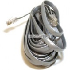 Monoprice Phone cable, RJ-45 (8P8C), Reverse - 25ft for Voice - 25 ft RJ-45 Phone Cable for Phone - First End: 1 x RJ-45 Male Network - Second End: 1 x RJ-45 Male Network - Patch Cable - Satin Silver 949