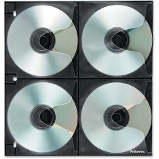 Fellowes 4x4 Binder Sheet - 25 Pack - Binder - Slide Insert - Polypropylene - Clear, Black - 8 CD/DVD 95321