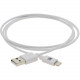 Kramer Apple USB Sync & Charging Cable with Lightning Connector - White - 6 ft Lightning/USB Data Transfer Cable for iPhone, iPod nano, iPad mini, iPod touch, iPad Air, iPad - First End: 1 x Type A Male USB - Second End: 1 x Lightning Male Proprietary