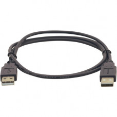 Kramer USB 2.0 A (M) to A (M) Cable - 3 ft USB Data Transfer Cable for Scanner, Printer, Camera, Keyboard/Mouse - First End: 1 x Type A Male USB - Second End: 1 x Type A Male USB - 60 MB/s - Shielding - Nickel Plated Connector - Gray 96-0212003