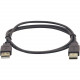 Kramer USB 2.0 A (M) to A (M) Cable - 3 ft USB Data Transfer Cable for Scanner, Printer, Camera, Keyboard/Mouse - First End: 1 x Type A Male USB - Second End: 1 x Type A Male USB - 60 MB/s - Shielding - Nickel Plated Connector - Gray 96-0212003