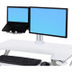 Ergotron WorkFit Desk Mount for LCD Monitor, Notebook - White - 24" Screen Support - 26 lb Load Capacity 97-933-062