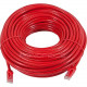 Monoprice FLEXboot Series Cat6 24AWG UTP Ethernet Network Patch Cable, 100ft Red - 100 ft Category 6 Network Cable for Network Device - First End: 1 x RJ-45 Male Network - Second End: 1 x RJ-45 Male Network - Patch Cable - Gold Plated Contact - 24 AWG - R