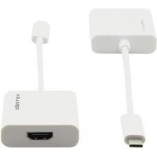 Kramer USB 3.1 Type-C to HDMI Adapter Cable - Type C - 1 x HDMI, HDMI - White 99-97210001