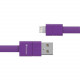 Verbatim Sync & Charge Lightning Cable - 7 in. Flat Purple - 7 in. Flat Purple 99214