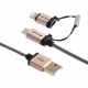 Verbatim Sync/Charge Lightning/Micro-USB Data Transfer Cable - 3.92 ft Lightning/Micro-USB Data Transfer Cable for iPhone, iPod - Lightning Proprietary Connector - Micro USB - MFI - Black - 1 Pack 99218