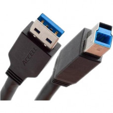 Accell USB 3.0 SuperSpeed Cable (A Plug/B Plug) - 3 ft USB Data Transfer Cable for PC, MAC - First End: 1 x Type A Male USB - Second End: 1 x Type B Male USB - 640 MB/s - Shielding A111B-003B-2