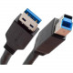Accell USB 3.0 SuperSpeed Cable (A Plug/B Plug) - 10 ft USB Data Transfer Cable for PC, MAC - First End: 1 x Type A Male USB - Second End: 1 x Type B Male USB - 640 MB/s - Shielding - Black A111B-010B-2