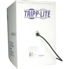 Tripp Lite 1000ft RG6/U Quad Shield CMR Rated Coaxial Cable Black 1000&#39;&#39; - Coaxial - 1000 ft - 1 x Bare Wire - 1 x Bare Wire - Shielding - TAA Compliance A224-01K-BK
