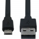Accell USB-A 2.0 to USB Micro-B Flat Cable - 3.28 ft Micro-USB/USB Data Transfer Cable for Notebook, Charger, Tablet, Smartphone, MP3 Player, Digital Camera, Computer, Car Charger, USB Charger, Wall Charger - First End: 1 x Type A Male USB - Second End: 1