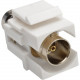 Tripp Lite BNC Keystone Panel Mount Coupler All-in-One Coaxial F/F 75 Ohms - 1 x BNC Female Audio/Video - 1 x BNC Female Audio/Video - Nickel Plated Connector - Gold Plated Contact - White A230-001-KP