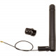 Digi Antenna - 2.40 GHz - 2.1 dBiDipole/Bulkhead Mountable - U.FL Connector A24-HABUF-P5I