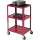 Bretford A2642-TZ Height Adjustable A/V Cart - 3 x Shelf(ves) - 42" Height x 24" Width x 18" Depth - TAA Compliance A2642-TZ