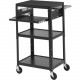 Bretford Basics A2642DNS AV Notebook Cart - 5 x Shelf(ves) - 42" Height x 24" Width x 18" Depth - Powder Coated - Steel - Black - GREENGUARD, TAA Compliance A2642DNS