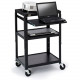 Bretford A2642NS-P5 Multipurpose Cart - Steel, Steel - Black - TAA Compliance A2642NS-P5