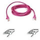 Belkin Cat. 5E UTP Patch Cable - RJ-45 Male - RJ-45 Male - 1ft - Pink A3L791-01-PNK-S