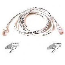 Belkin Cat5e Patch Cable - RJ-45 Male - RJ-45 Male - 12" - White A3L791-01-WHT