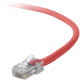 Belkin Cat5e Patch Cable - RJ-45 Male - RJ-45 Male - 12" - Red A3L791-01-RED-S