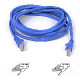 Belkin Cat5e Patch Cable - RJ-45 Male - RJ-45 Male - 5ft - Blue A3L791-05-BLU-M