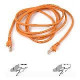 Belkin Cat5e Patch Cable - RJ-45 Male - RJ-45 Male - 5ft - Orange - TAA Compliance A3L791-05-ORG