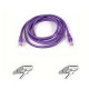 Belkin Cat5e Patch Cable - RJ-45 Male Network - RJ-45 Male Network - 5ft - Purple - TAA Compliance A3L791-05-PUR-S
