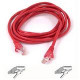 Belkin Cat5e Patch Cable - RJ-45 Male Network - RJ-45 Male Network - 5ft - Red A3L791-05-RED