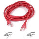 Belkin Cat5e Patch Cable - RJ-45 Male Network - RJ-45 Male Network - 6ft - Red - TAA Compliance A3L791-06-RED-S