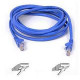 Belkin CAT5e Patch Cable - RJ-45 Male - RJ-45 Male - 15ft - Blue - TAA Compliance A3L791-15-BLU