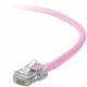 Belkin Cat. 5E UTP Patch Cable - RJ-45 Male - RJ-45 Male - 3ft - Pink - TAA Compliance A3L791-03-PNK-S