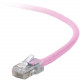 Belkin Cat. 5E UTP Patch Cable - RJ-45 Male - RJ-45 Male - 10ft - Pink - TAA Compliance A3L791-10-PNK-S
