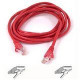 Belkin Cat5e Patch Cable - RJ-45 Male Network - RJ-45 Male Network - 3ft - Red - TAA Compliance A3L791-03-RED-S