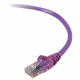 Belkin Cat.5e UTP Patch Cable - RJ-45 Male Network - RJ-45 Male Network - 12ft - Purple - TAA Compliance A3L791-12-PUR
